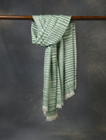 Sea Green Plaid Cashmere Check Scarf Pashmina – Handwoven Luxury