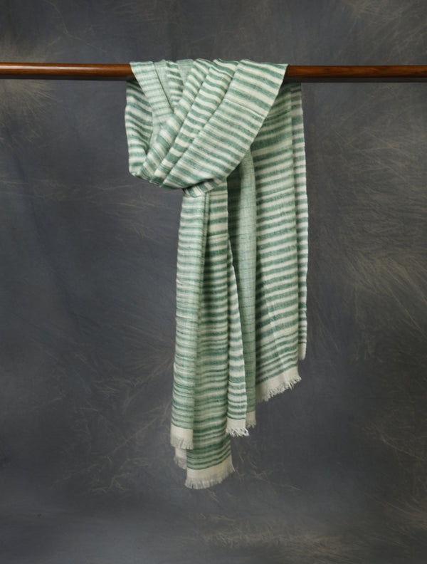 Sea Green Plaid Cashmere Check Scarf Pashmina – Handwoven Luxury