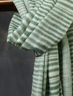 Sea Green Plaid Cashmere Check Scarf Pashmina – Handwoven Luxury