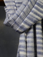 Blue Plaid Cashmere Check Scarf Pashmina – Handwoven Luxury