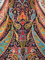 Multicolor Kalamkari Jali Embroidery Pashmina Cashmere Scarf