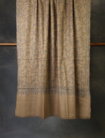 Natural Base With Jali Embroidery Pashmina Cashmere Shawl