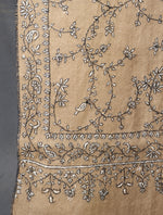 Natural Base With Jali Embroidery Pashmina Cashmere Shawl