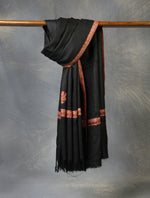 Black Base Small Border Embroidery Cashmere Pashmina Shawl