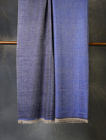 Navy And Royal Blue Reversible Handwoven Cashmere Pashmina Shawl