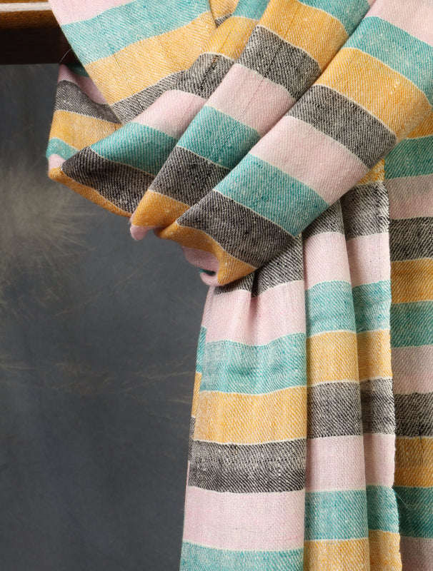 Multicolor Plaid Pure Cashmere Pashmina Scarf – Handwoven Luxury