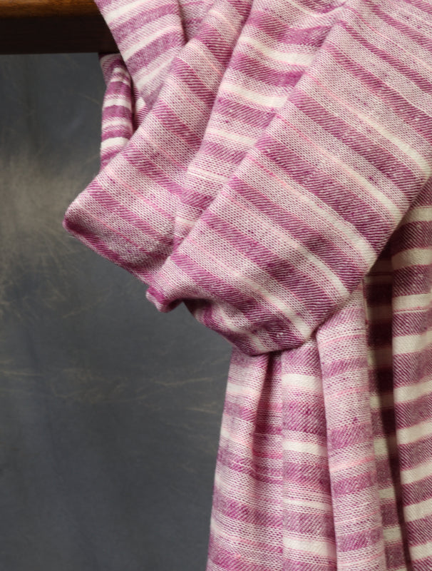Dark Purple Plaid Pure Cashmere Pashmina Scarf – Handwoven Luxury