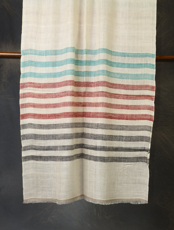 Multiolor Plaid Pure Cashmere Pashmina Scarf – Handwoven Luxury