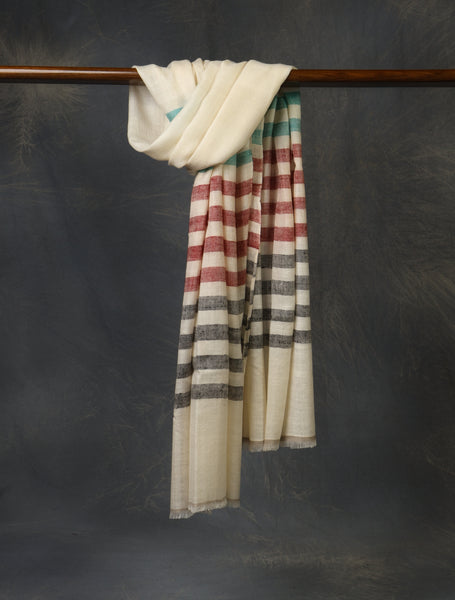 Multiolor Plaid Pure Cashmere Pashmina Scarf – Handwoven Luxury