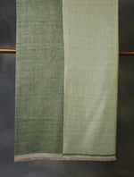 Olive And Mint Green Reversible Handwoven Cashmere Pashmina Shawl