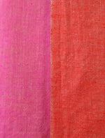 Pink And Red Reversible Handwoven Cashmere Pashmina Shawl