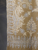 Natural Jali Embroidery Cashmere Pashmina Shawl