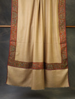 Natural Big Border Embroidery Antique Pashmina Shawl