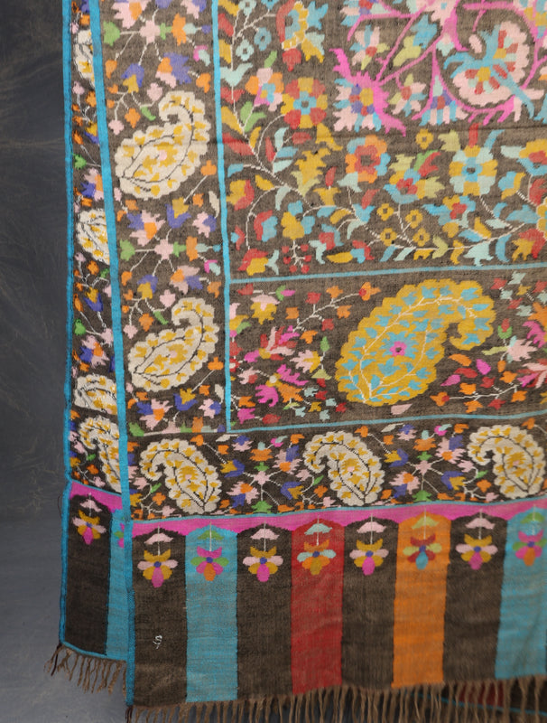 3 yard Multicolor Kani Jamawar Cashmere Pashmina Shawl
