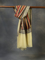 Multicolor Striped Antique Pashmina Kani Shawl