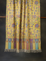 Lemon Kani floral Pashmina Shawl