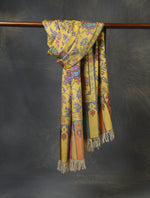 Lemon Kani floral Pashmina Shawl