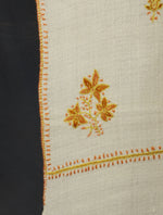 Ivory Base Boteh Embroidery Pashmina Cashmere Scarf