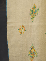 Natural Base Boteh Embroidery Pashmina Cashmere Scarf