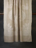 Natural Base Jali Embroidery Cashmere Pashmina Shawl