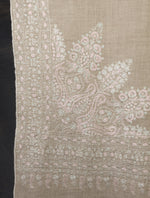 Natural Base Jali Embroidery Cashmere Pashmina Shawl