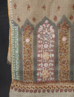 Natural Boteh Embroidery Pashmina Cashmere Scarf