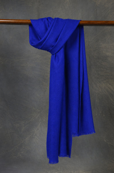 Indigo Cashmere Scarf – Handwoven Luxury from Kashmir