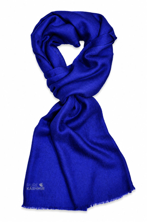 Indigo Cashmere Scarf – Handwoven Luxury from Kashmir — plain cashmere winter shawl handwoven in Srinagar Kashmir