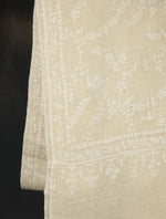 Ivory Base Jali Embroidery Cashmere Pashmina Shawl