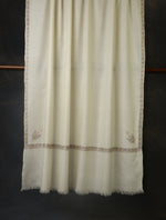 Ivory Base Small Border Embroidery Cashmere Pashmina Shawl