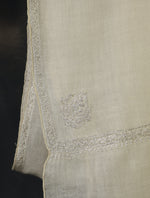 Ivory Base with Tilla Border Embroidery Cashmere Pashmina Scarf