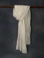 Ivory Base with Tilla Border Embroidery Cashmere Pashmina Scarf