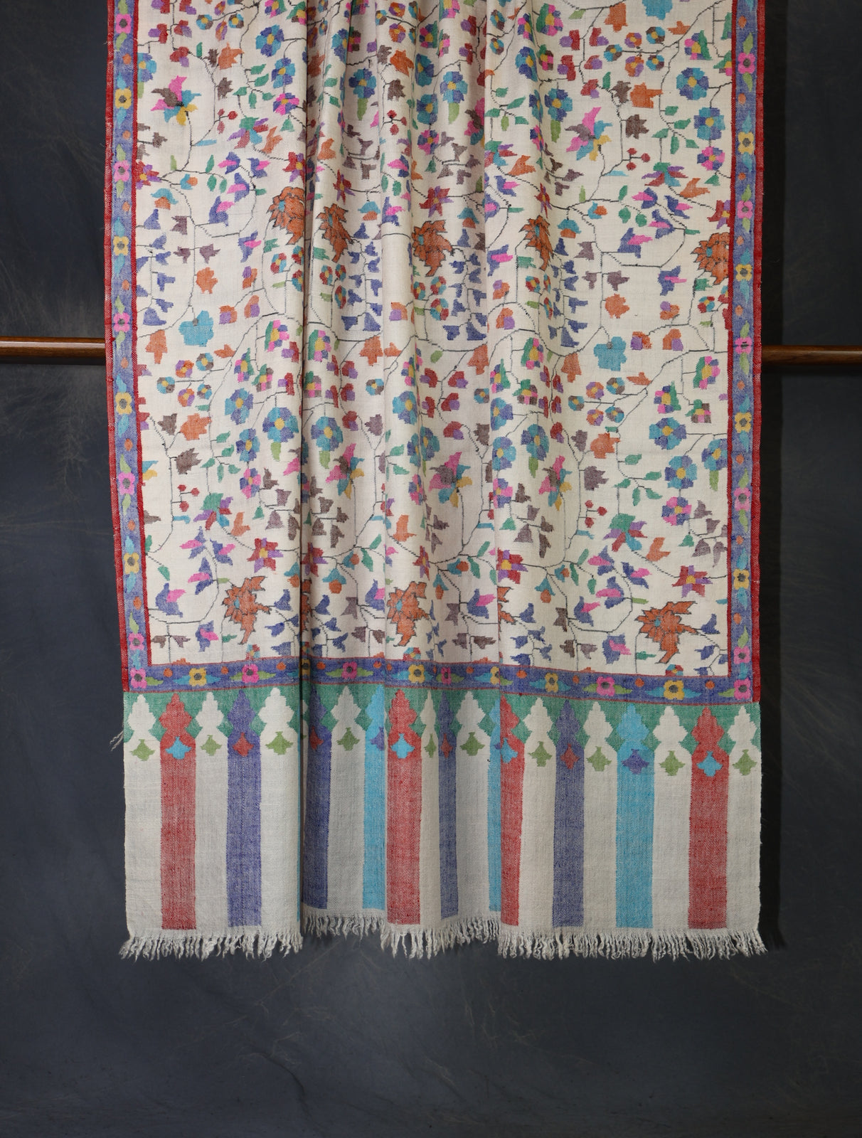 Ivory Kani Pashmina Shawl