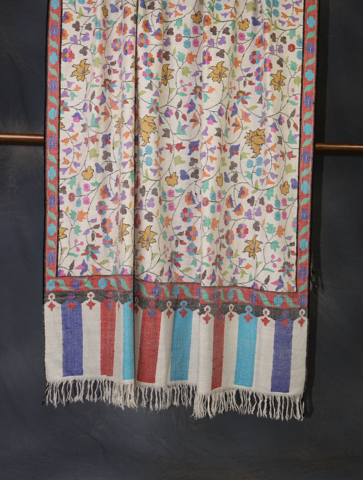 Ivory Kani Pashmina Shawl