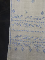 Ivory With Buteh Embroidery Cashmere Pashmina Scarf
