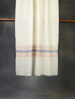 Ivory with Border Embroidery Cashmere Pashmina Scarf