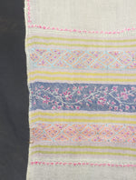 Ivory with Border Embroidery Cashmere Pashmina Scarf