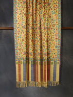 Lemon Kani floral Pashmina Shawl