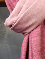 Magenta And Baby Pink Reversible Handwoven Cashmere Pashmina Shawl