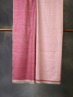 Magenta And Baby Pink Reversible Handwoven Cashmere Pashmina Shawl