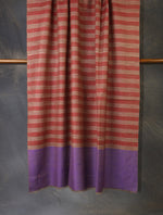 Maroon Base Multi Color Plaid Pure Cashmere Pashmina Shawl
