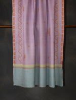 Mauve Base Motif Jali Embroidery Cashmere Pashmina Shawl