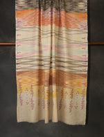 Multicolor Ikkat Boteh Motif Embroidery Cashmere Pashmina Shawl