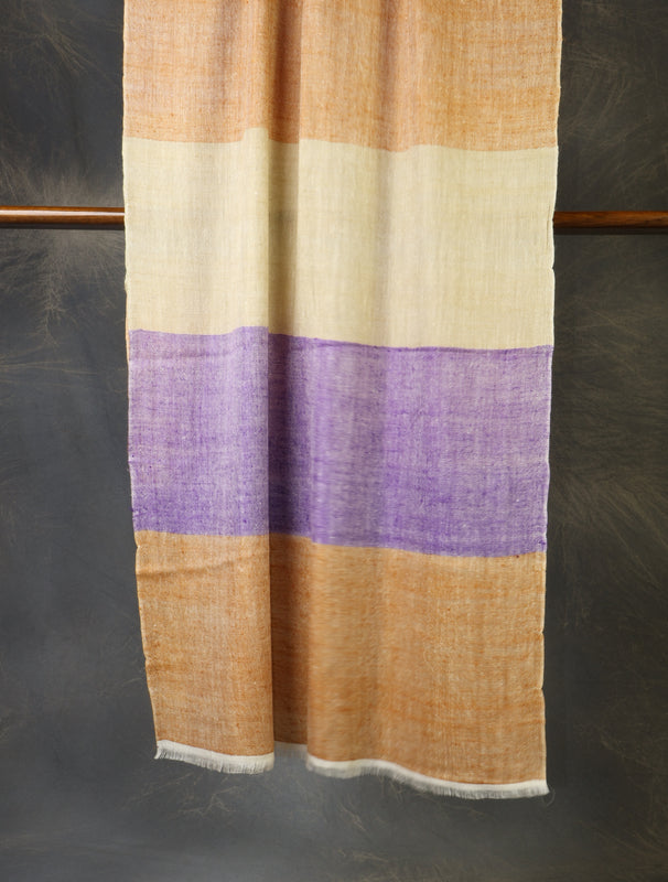Multicolor Plaid Pure Cashmere Pashmina Scarf