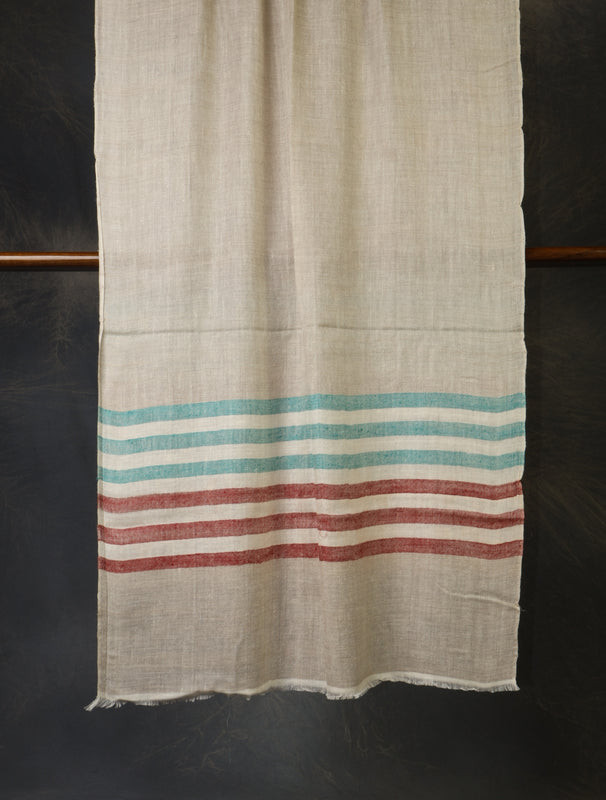 Multicolor Plaid Pure Cashmere Pashmina Scarf