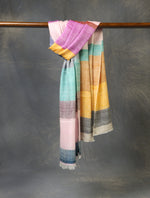 Multicolor Plaid Pure Cashmere Pashmina Scarf