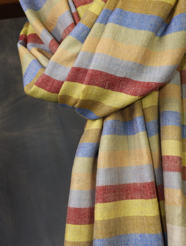 Multicolor plaid cashmere pashmina shawl – detail view