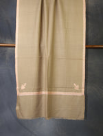 Natural Base Border Embroidery Cashmere Pashmina Shawl