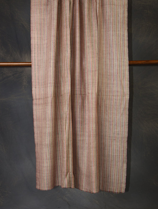 Natural Base Multi Color Plaid Pure Cashmere Pashmina Shawl– 
