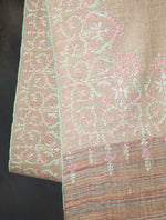 Natural Boteh Motif Embroidery Cashmere Pashmina Shawl